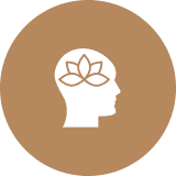 Profile with lotus flower representing mindfulness.